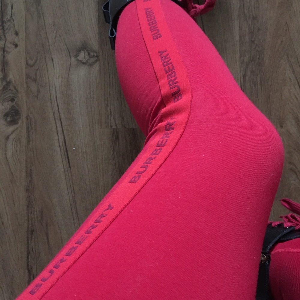 🆕 Burberry Sm/Med Leggings (14Y) Red-READ